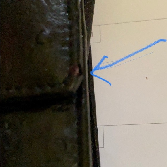 Vintage black ostrich clutch bag - Picture 5 of 5